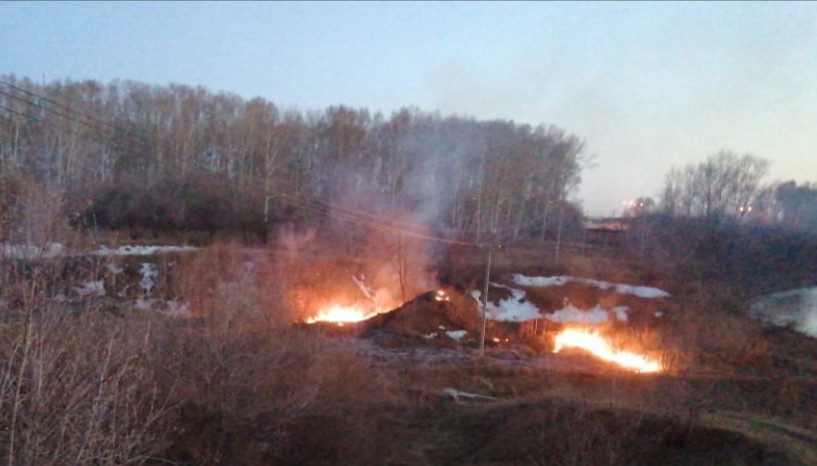 В Кемерово обширные территории объяты пламенем