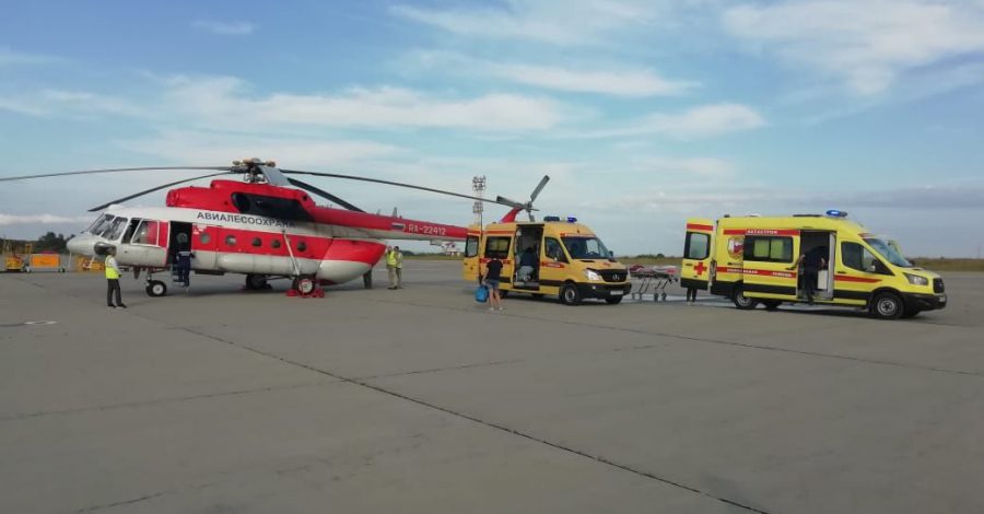 Двухлетнего ребёнка срочно доставили из Горного Алтая в Кузбасс на вертолёте